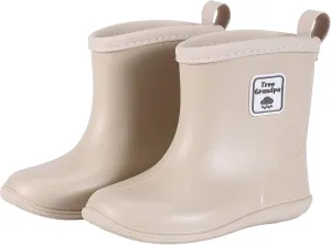 Tree Grandpa Toddler Rain Boots Baby Kids Easy-on Rain shoes Children Waterproof Shoes for Boys Girls(1-6 Years)
