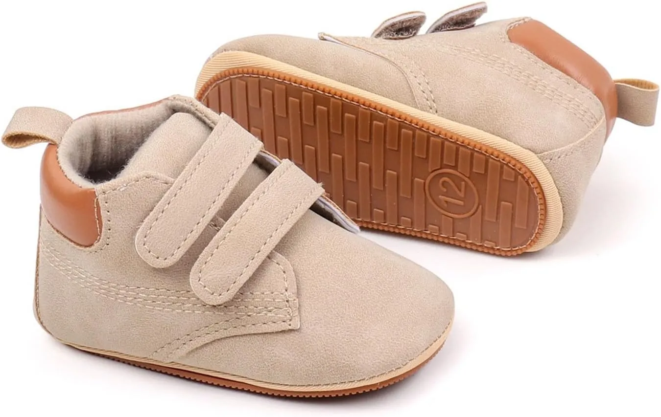 Unisex Baby Girls Boys High-top Shoes, Newborn Infant Anti-Slip Soft Sole First Walking Kids Motion Plus Sneaker