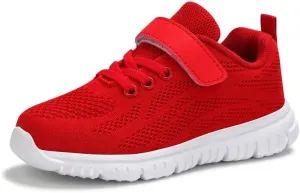 Unisex Kids Tennis, Running Shoes - Black, Size 8 (Little Kid, Women's 7) - Mesh, Flat Heel, Lace-Up, Round Toe, Casual, Athletic Sneakers