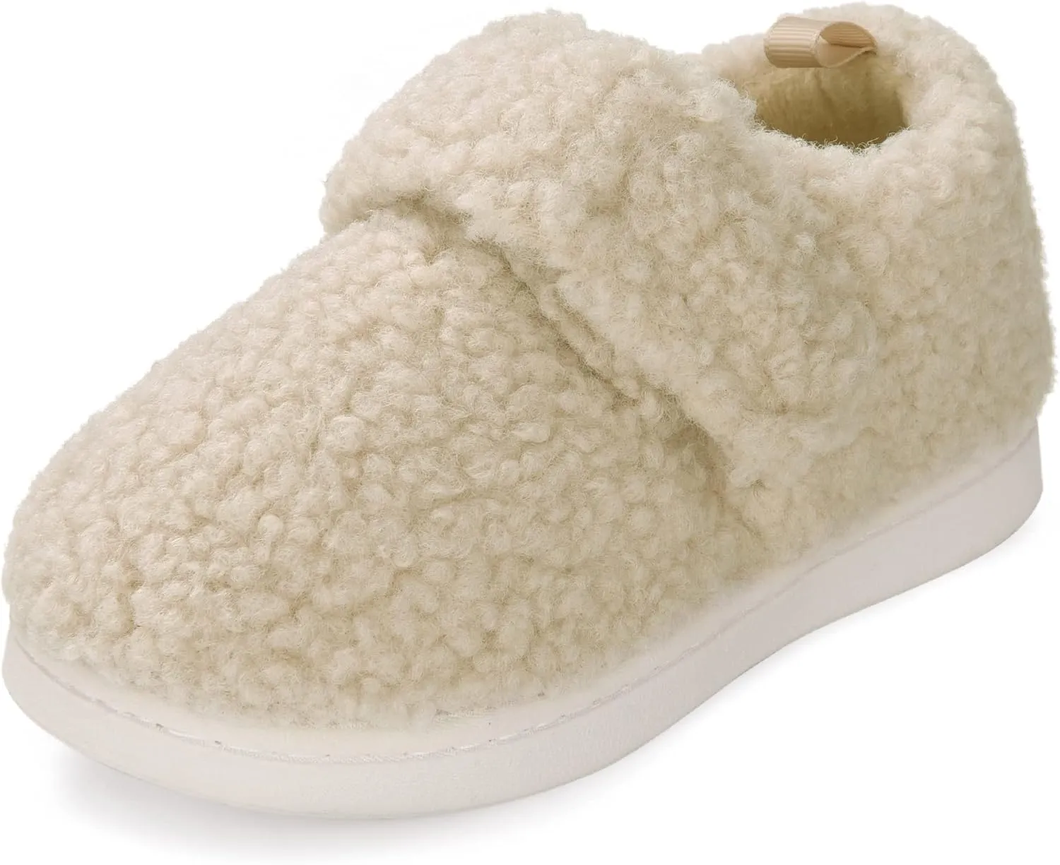 VONMAY Kids Cozy Toddler Fleece Slippers for Boys Girls, Soft & Warm Indoor Shoes with Adjustable Hook & Loop Closure  Perfect for Indoor & Outdoor