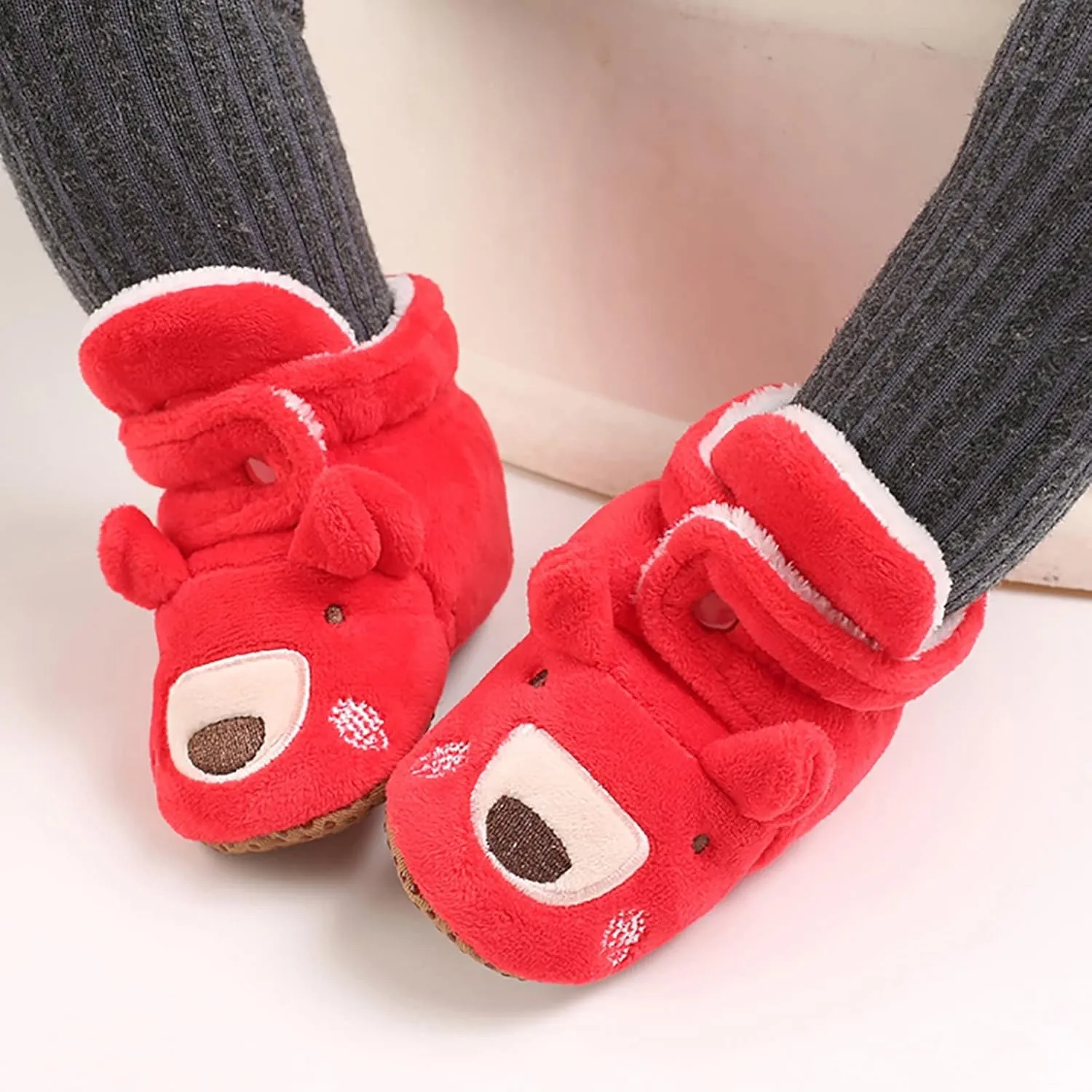 Walking Shoes Christmas Baby Cotton Boots Warm Cotton Shoes Soft Comfortable Infant Toddler Warming Soft Sole Sneakers