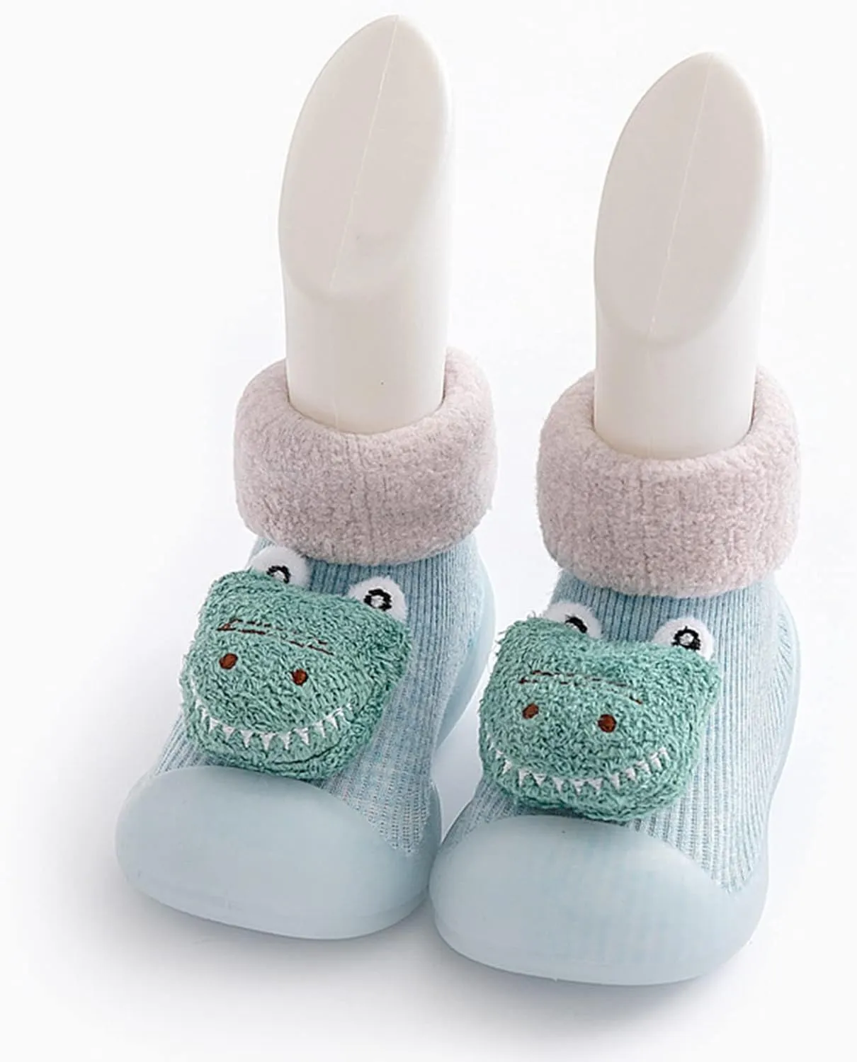 Walking Shoes Stocking Soft Slipper Toddler Rubber Girls Baby Shoes Socks Knit Boys Warm Sole Kids Non-Slip Rubber Sole