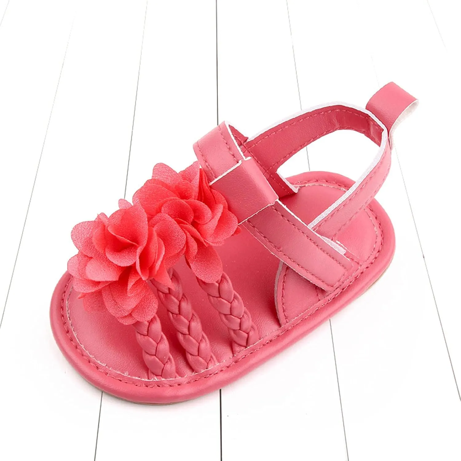Walking Soft Non-Slip Sandals Baby Rubber Shoes Flat Boys Girls Sole Bow Summer Baby Shoes Toddler Girl Dress Shoes
