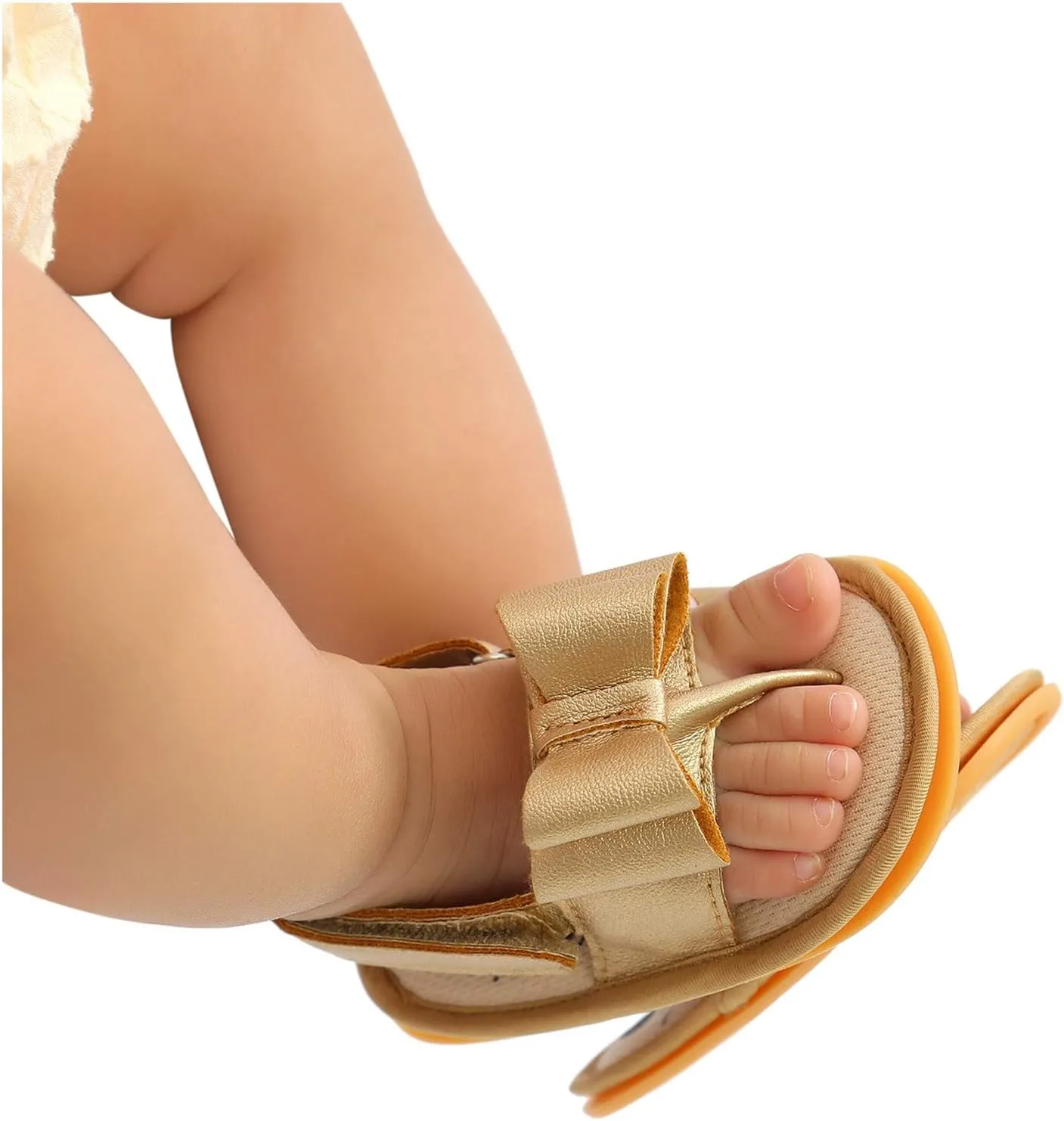 Walking Summer Girls Flat Shoes Boys Sole Rubber Bow Baby Non-Slip Soft Sandals Baby Shoes Toddler Slide Sandals Girls