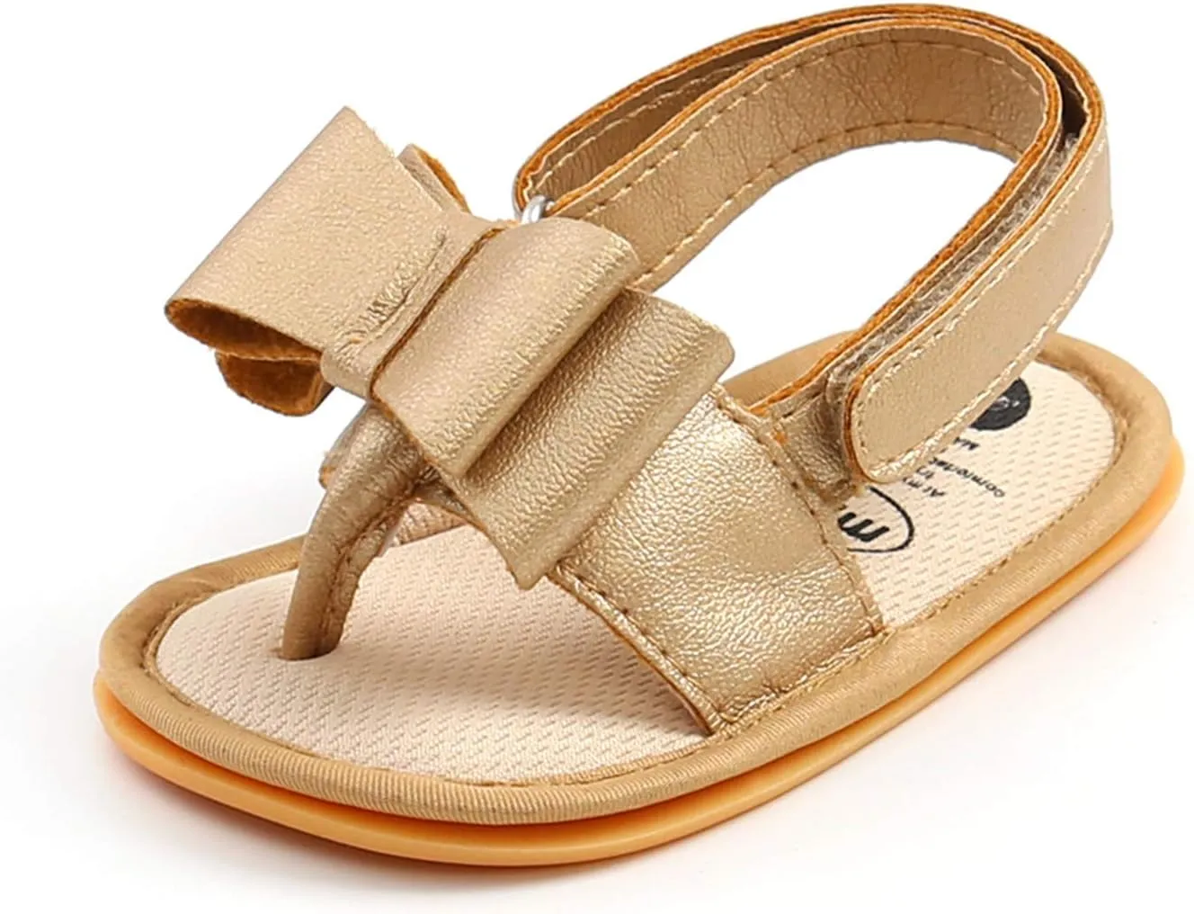 Walking Summer Girls Flat Shoes Boys Sole Rubber Bow Baby Non-Slip Soft Sandals Baby Shoes Toddler Slide Sandals Girls