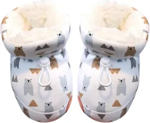 Warm Furry Baby Boots 2024 New Warm Cozy Fleece Baby Booties Winter Snow Anti Slip Soft Sole Warm Sock Baby Shows Girl