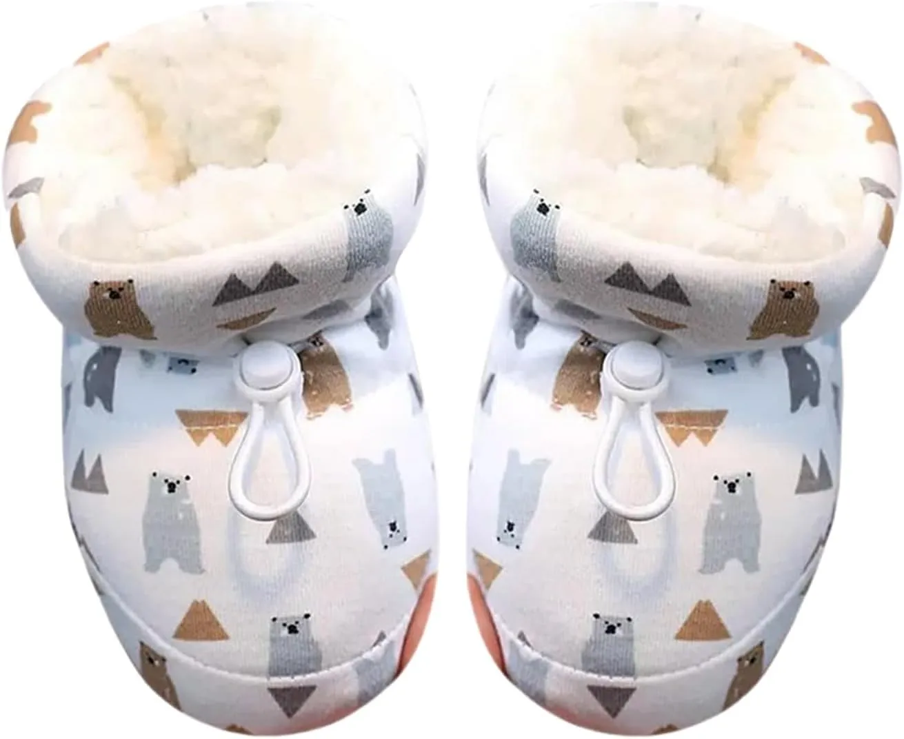 Warm Furry Baby Boots 2024 New Warm Cozy Fleece Baby Booties Winter Snow Anti Slip Soft Sole Warm Sock Baby Shows Girl