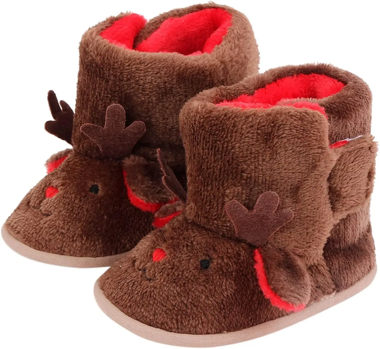 Warm Winter Baby Shoes Deer Shape Christmas Baby Shoes Baby Soft Sole Toddler Shoes Baby Slip On Booties