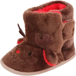 Warm Winter Baby Shoes Deer Shape Christmas Baby Shoes Baby Soft Sole Toddler Shoes Baby Slip On Booties