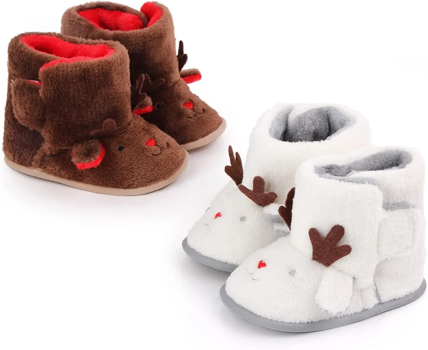 Warm Winter Baby Shoes Deer Shape Christmas Baby Shoes Baby Soft Sole Toddler Shoes Baby Slip On Booties