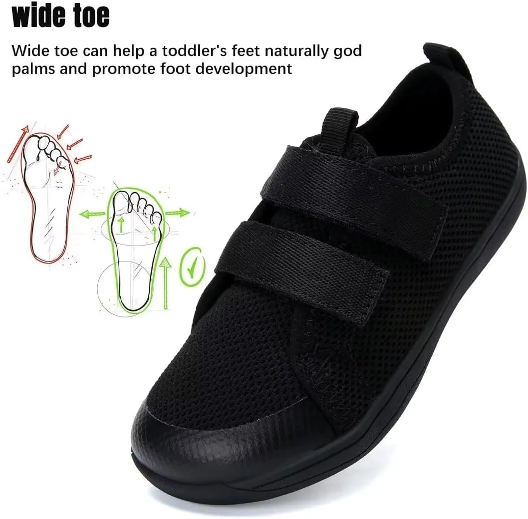 WateLves Toddler Little Kid Wide Barefoot The First Walking Shoes Girls Boys Breathable Lightweight Splay Naturally Minimalist Sneakers