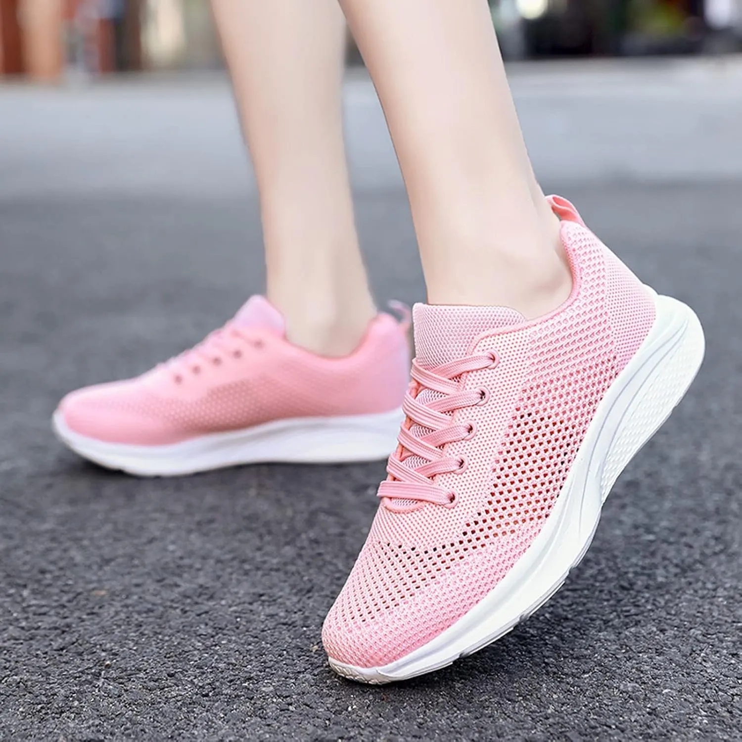Women's Running Walking Tennis Shoes Comfortable Lace Up Womens Running Shoes Jogging Casual Shoes for Fall Dress Sneakers Brown Tennis Shoe Cross Trainer Shoe