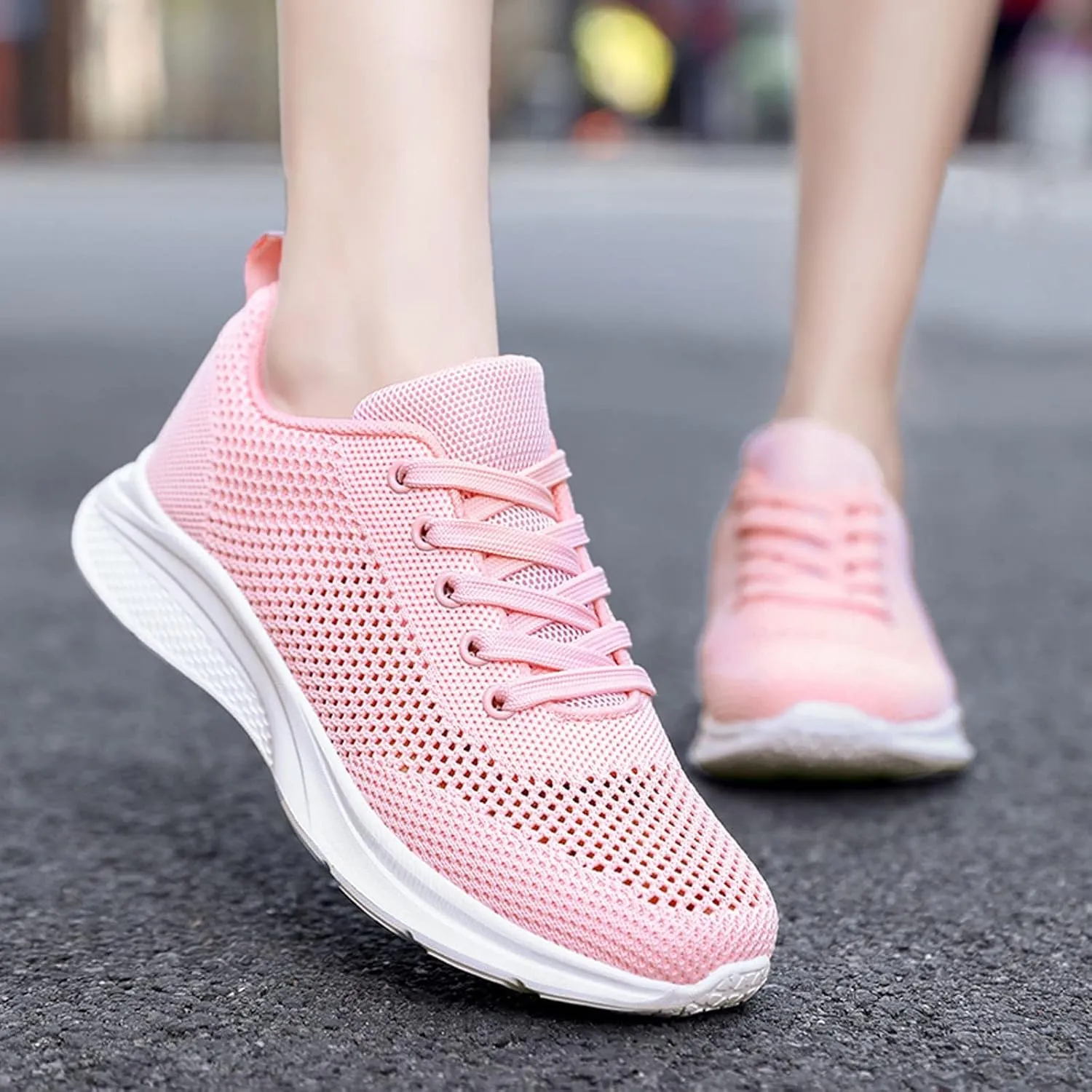 Women's Running Walking Tennis Shoes Comfortable Lace Up Womens Running Shoes Jogging Casual Shoes for Fall Dress Sneakers Brown Tennis Shoe Cross Trainer Shoe